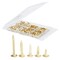 500 Pieces Mini Metal Brads for Crafts, Split Pin Brass Paper Fasteners for Scrapbooking, Handmade Cards, DIY Projects, 5 Assorted Sizes (0.37-Inch to 1-Inch Brads)